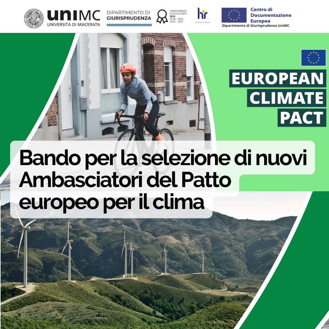 Bando Ambasciatore del patto europeo per il clima 