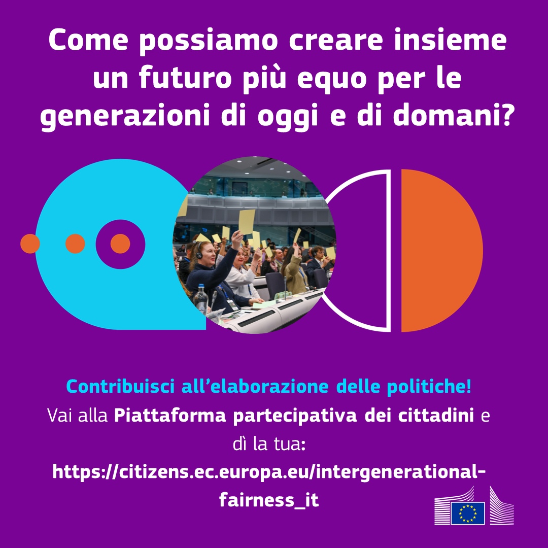 Dì la tua sulla Strategia per l’Equità Intergenerazionale!