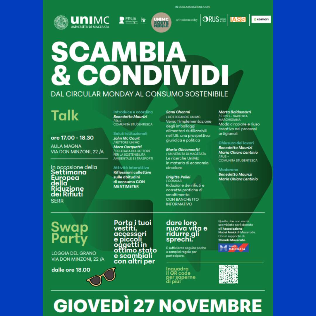 EXCHANGE & SHARE. From Circular Monday to Sustainable Consumption