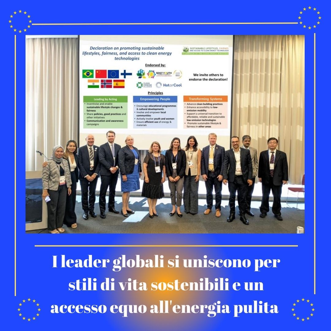 I leader globali si uniscono per stili di vita sostenibili e un accesso equo all'energia pulita