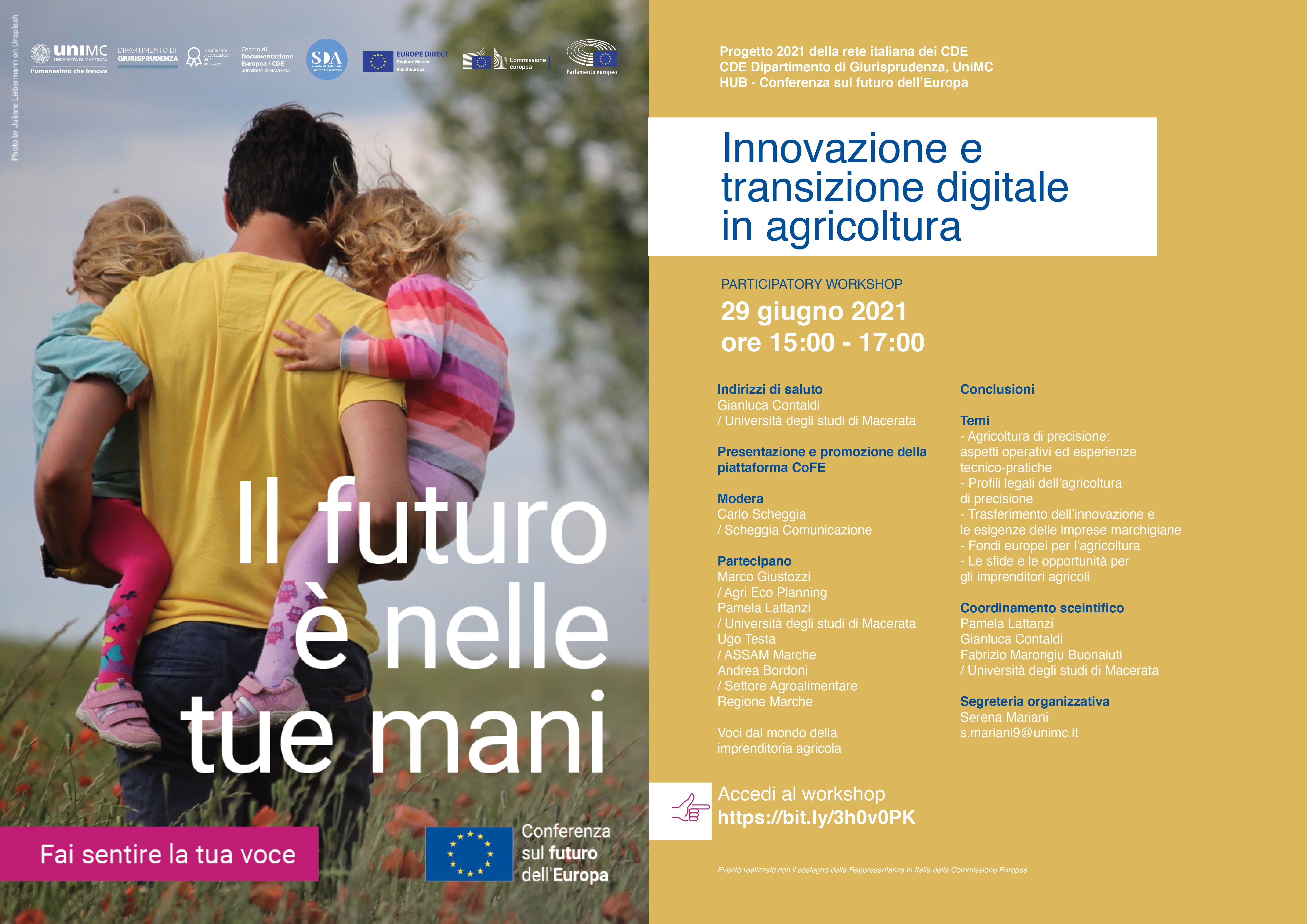 Il terzo evento della Conferenza sul futuro dell'Europa,  “Innovazione e transizione digitale in agricoltura” 