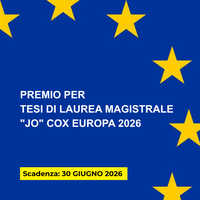 Premio tesi di laurea magistrale "Jo" Cox Europa 2026 