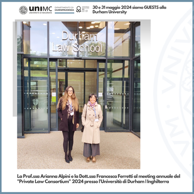 La Prof.ssa Arianna Alpini e la Dott.ssa Francesca Ferretti al meeting annuale del 