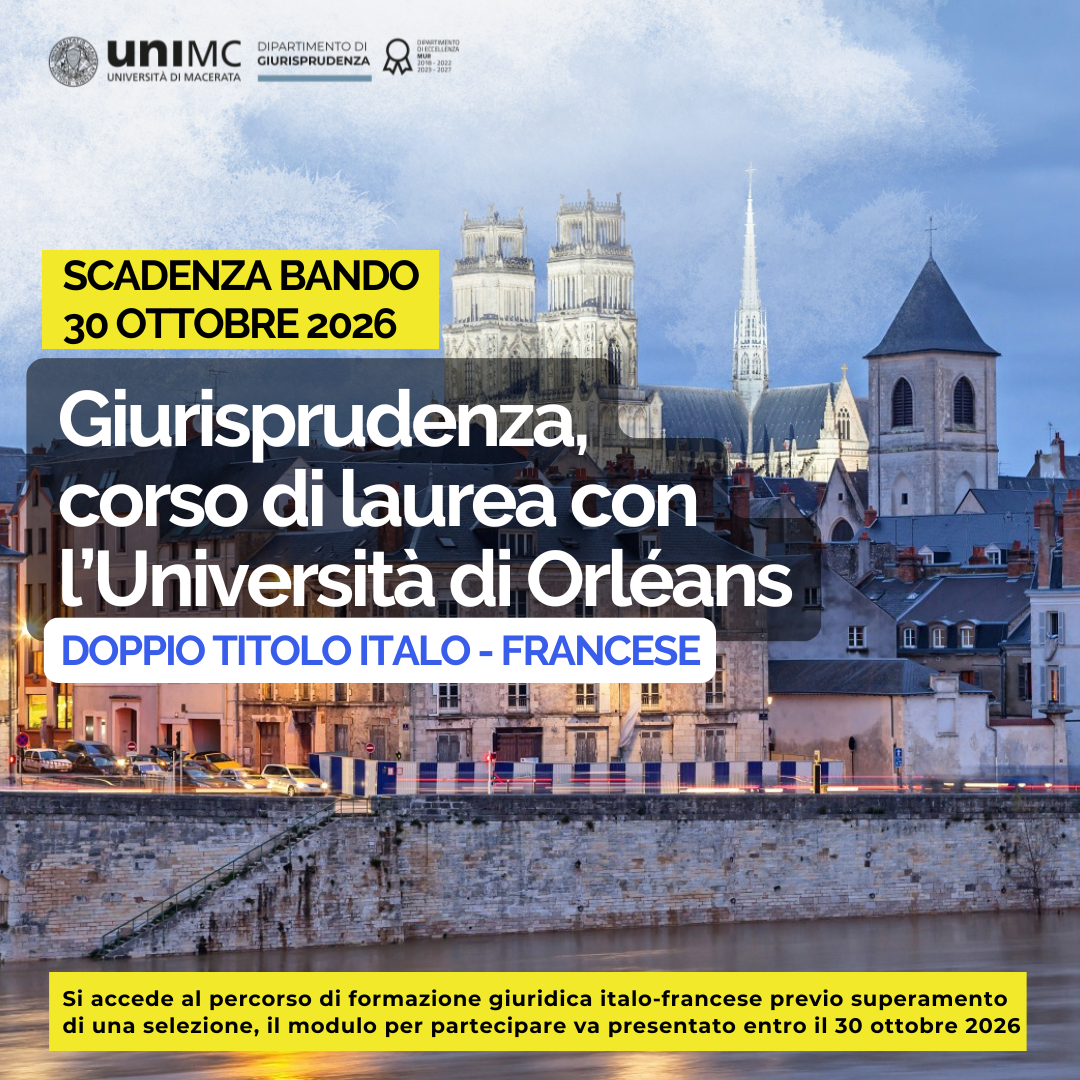 Bando di selezione per laurea italo-francese a titolo doppio in Giurisprudenza | a.a. 2026/2027