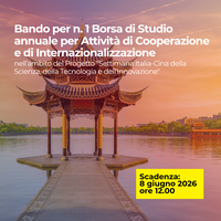 Bando per n. 1 Borsa di Studio annuale per Attività di Cooperazione e di Internazionalizzazione