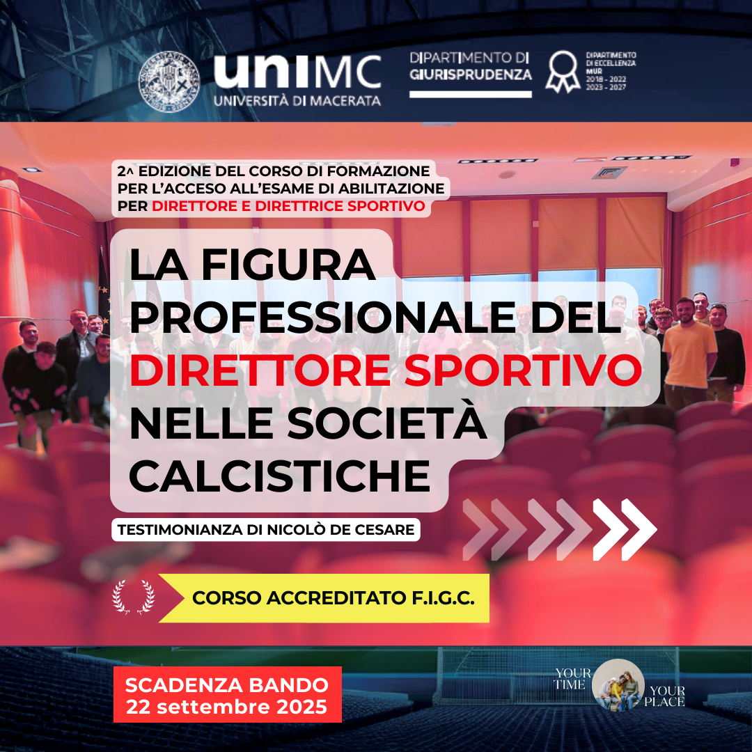 Corso per Direttore e Direttrice Sportivi: professionalità, innovazione e nuove prospettive