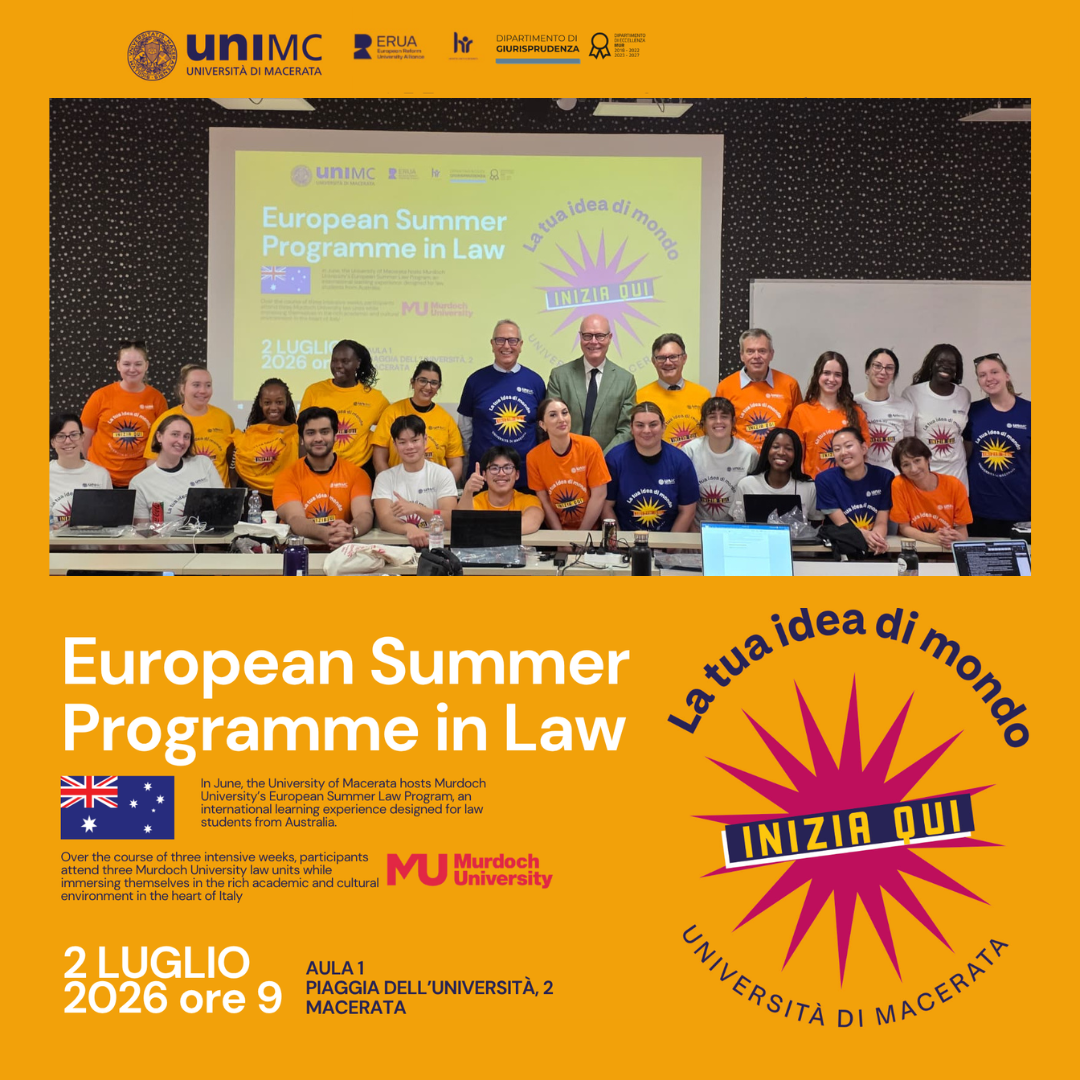 Da Perth a Macerata: gli studenti della Murdoch University tornano a UniMC per lo European Summer Programme in Law