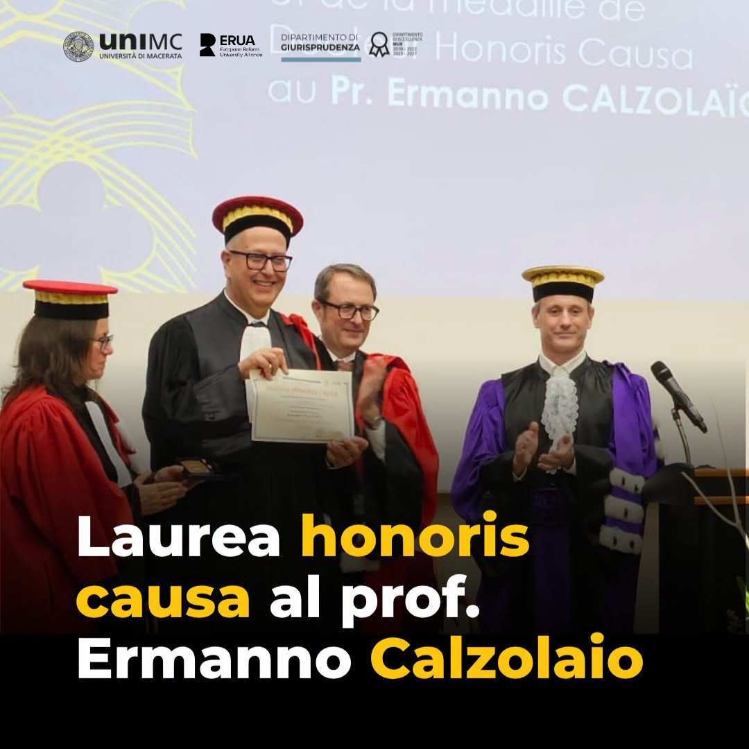 Laurea honoris causa al prof. Ermanno Calzolaio: un riconoscimento al valore della ricerca e all’internazionalizzazione del Dipartimento