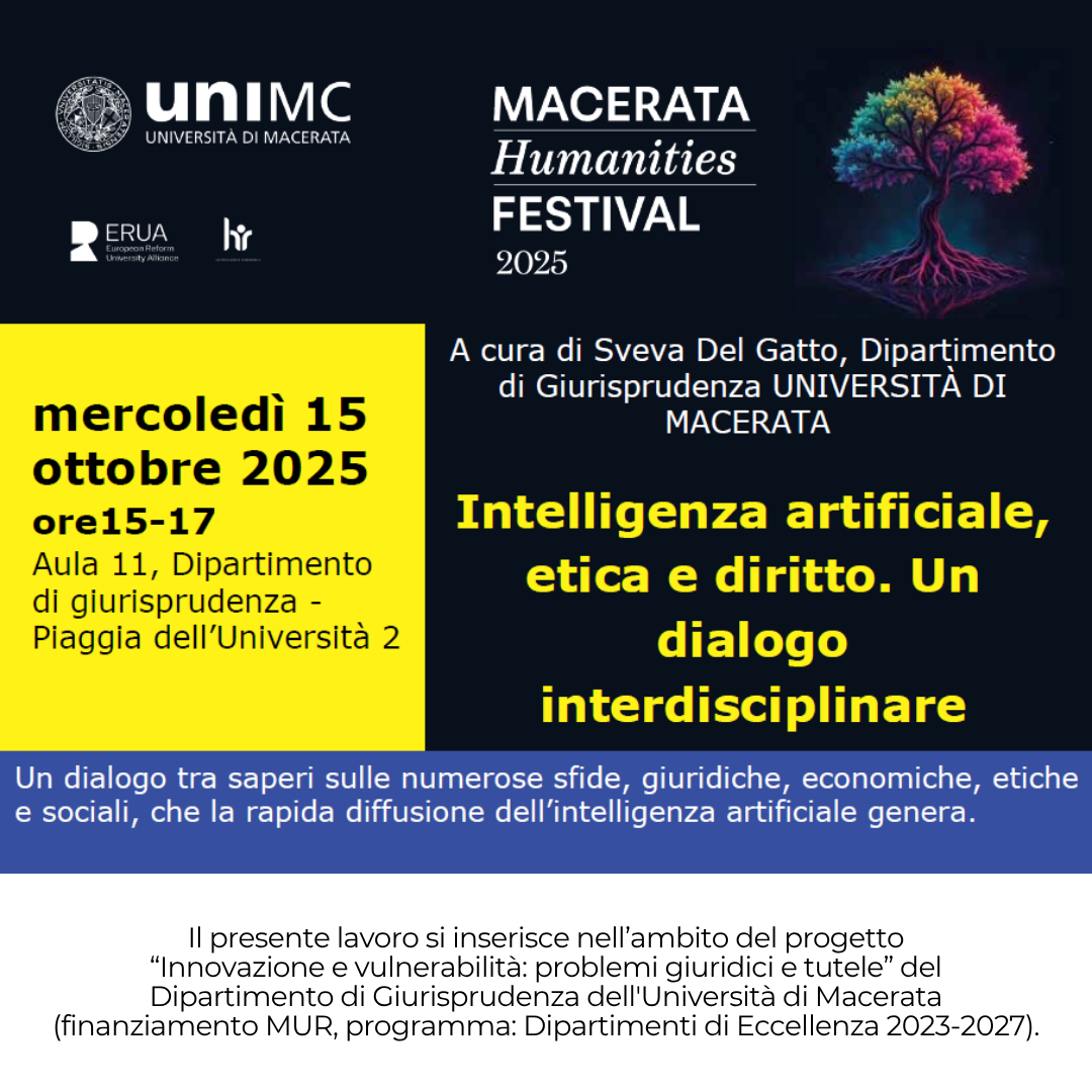 MHF | Intelligenza artificiale, etica e diritto. Un dialogo interdisciplinare