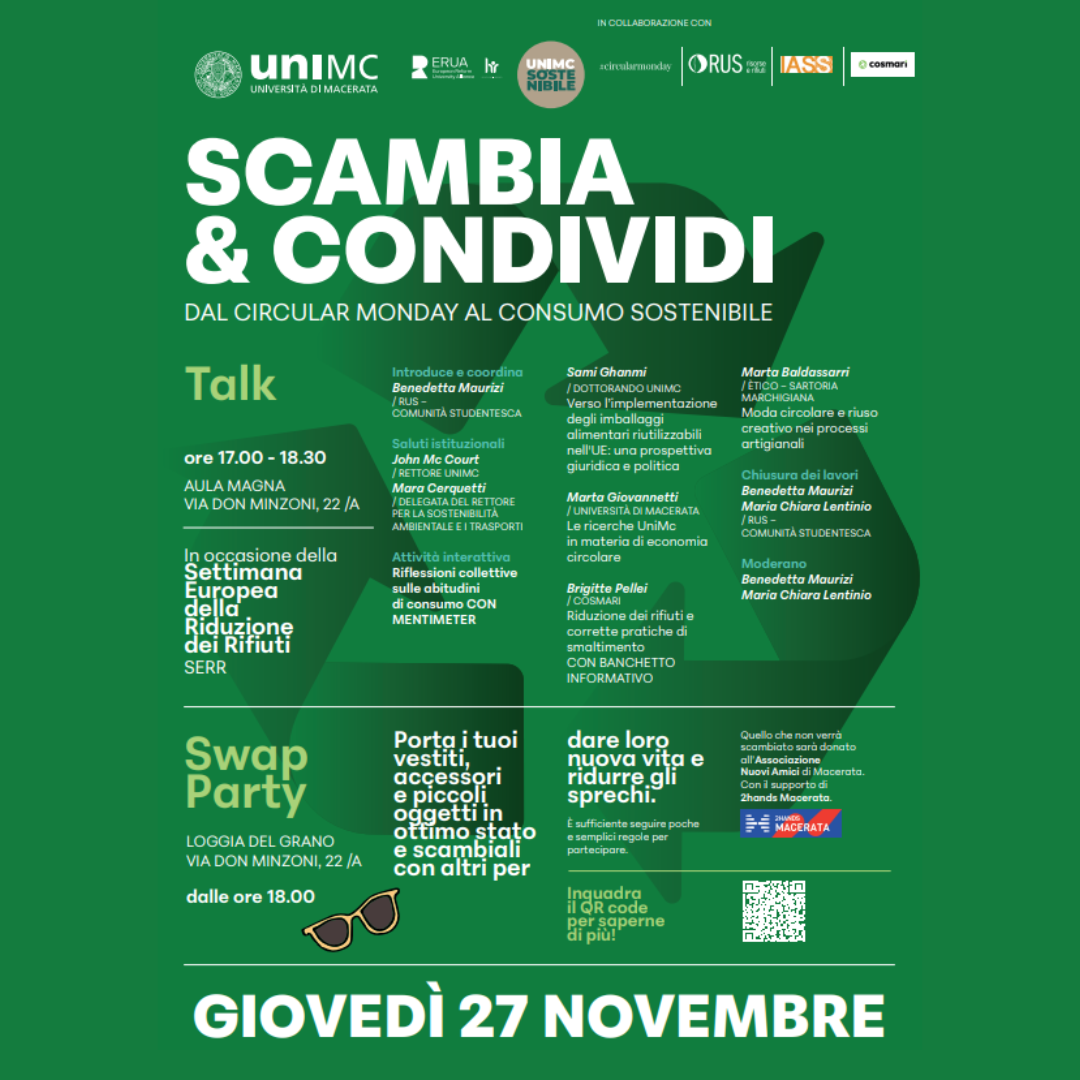 SCAMBIA & CONDIVIDI. Dal Circular Monday al consumo sostenibile