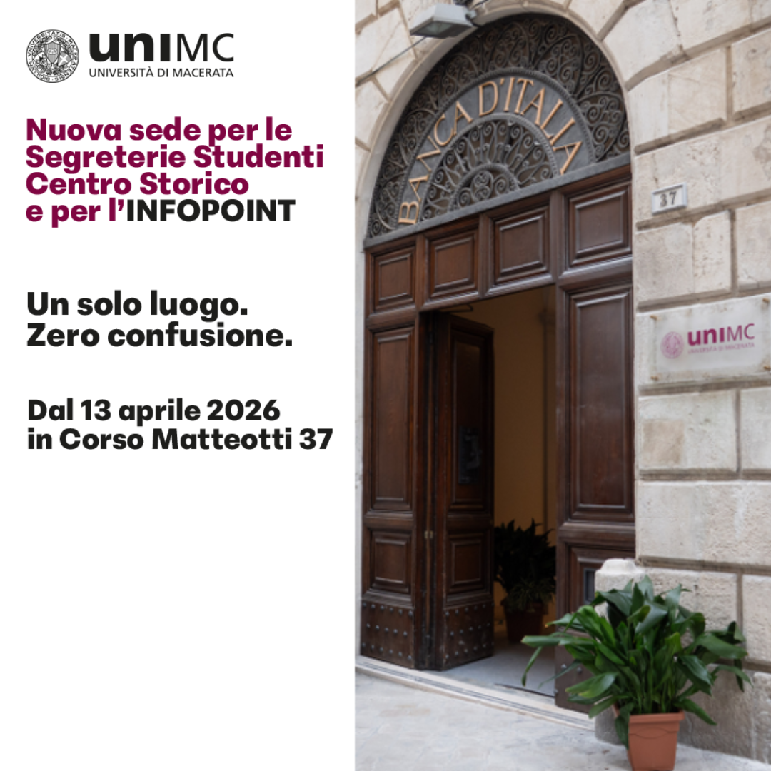 Trasloco Segreterie Studenti e Infopoint | New location for the Student Offices – Historic Center and the Infopoint